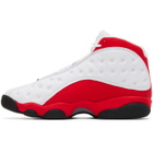 Nike Jordan White & Red Air Jordan 13 Retro Sneakers