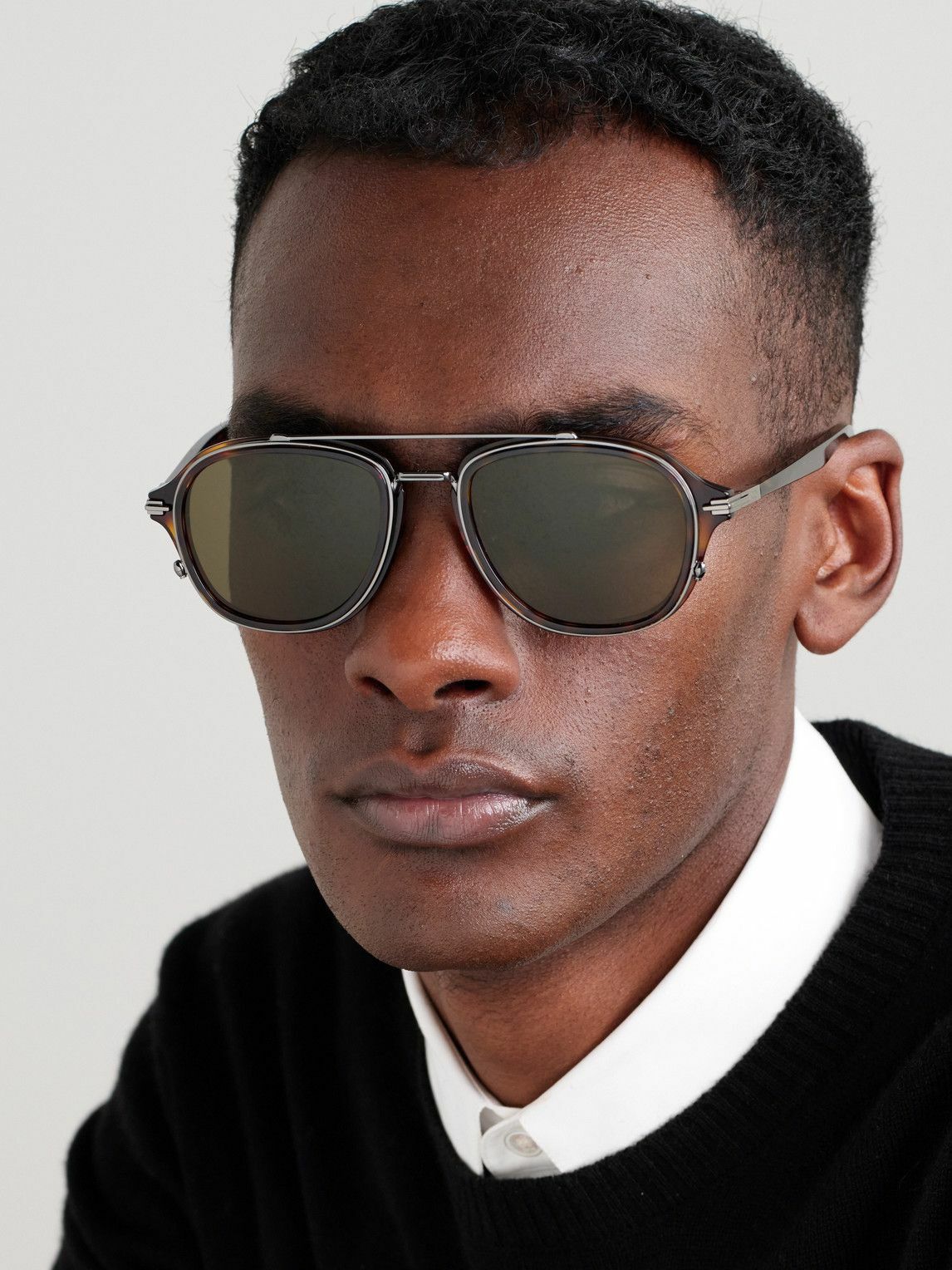 Dior Eyewear - DiorBlacksuit A4U Aviator-Style Tortoiseshell Acetate and Silver-Tone Sunglasses