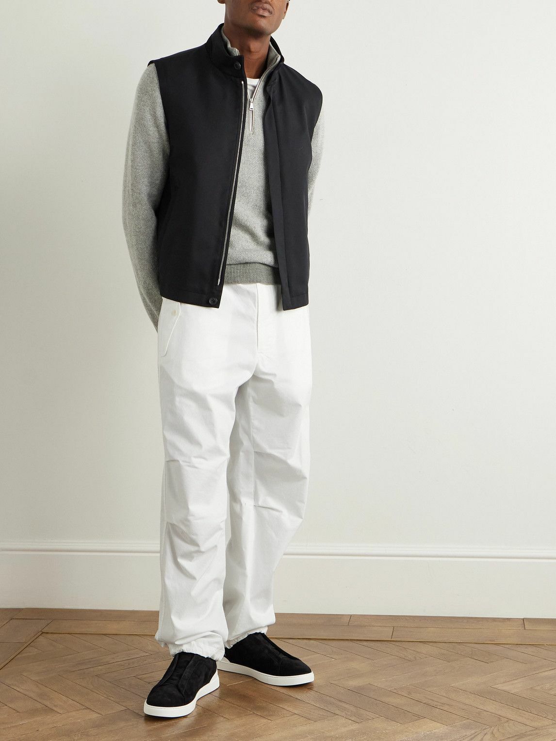 Ralph Lauren Purple label - Cotton-Poplin Trousers - White
