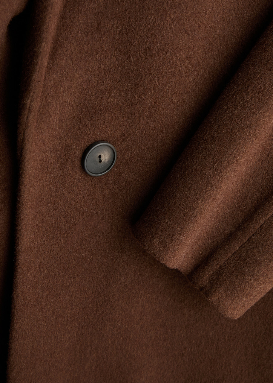 Vince Wool-blend Coat Dark Brown Vince