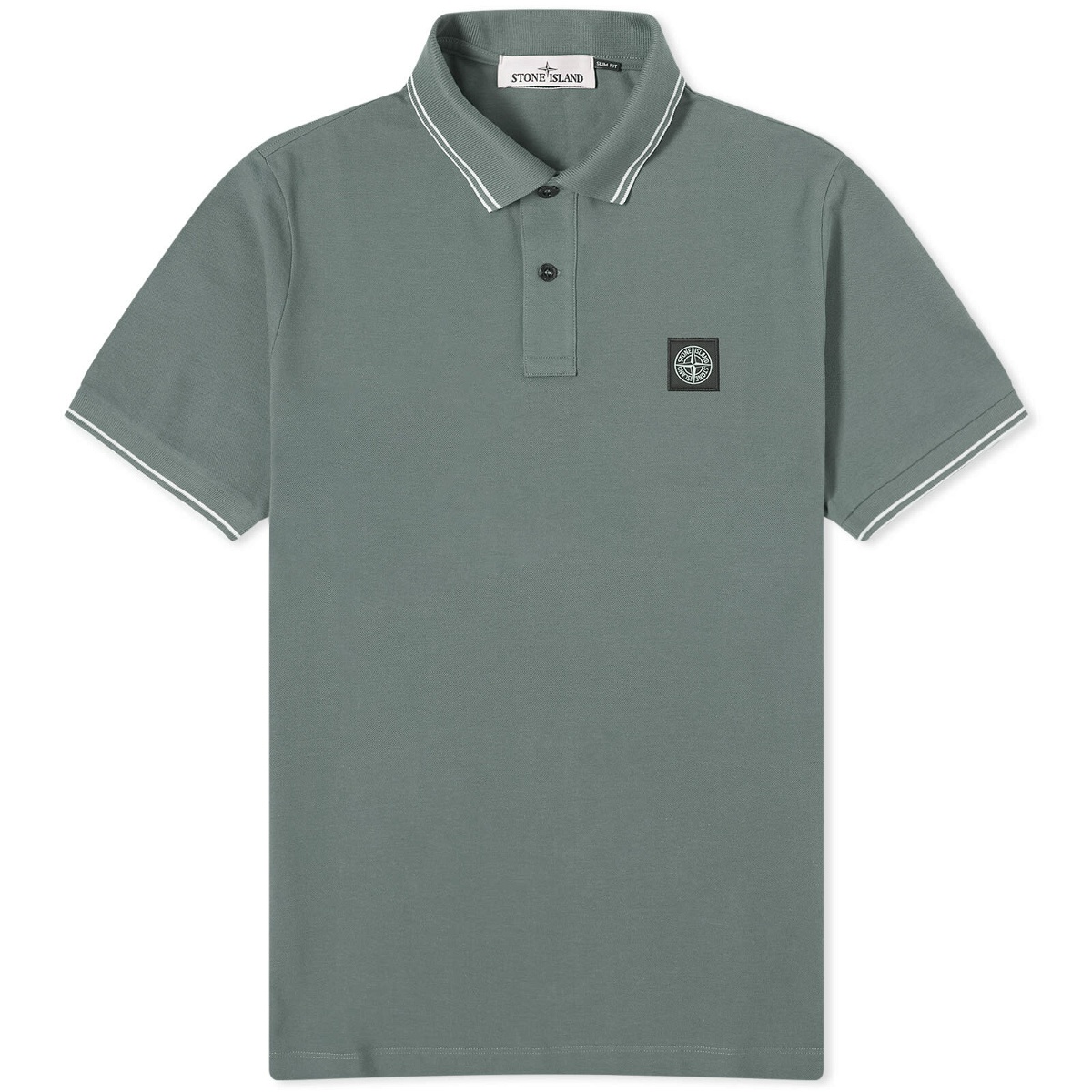 Photo: Stone Island Men's Patch Polo Shirt in Musk