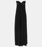 Mônot Strapless crêpe wide-leg jumpsuit