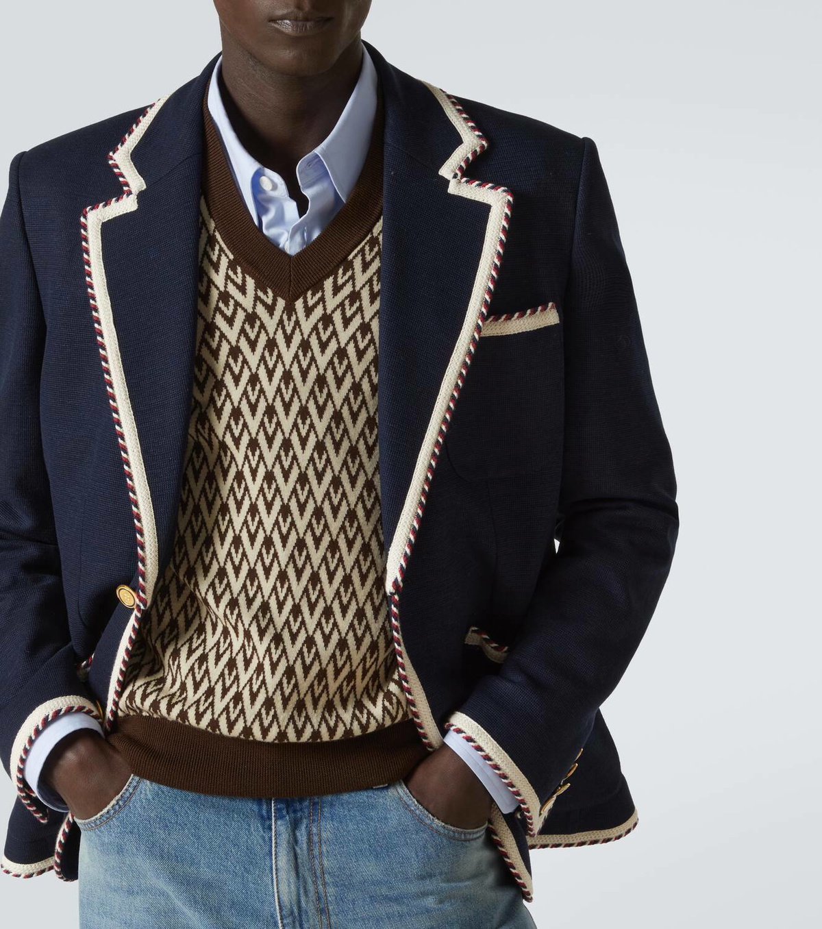 Valentino Toute La V virgin wool sweater vest
