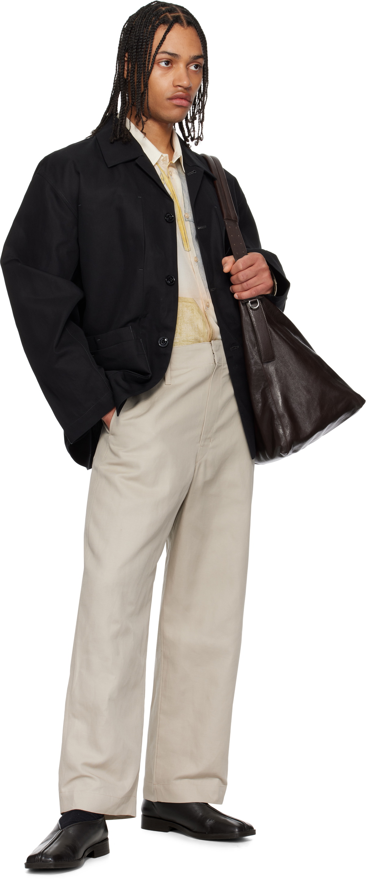 ジャケット・アウター LEMAIRE BOXY SB WORKWEAR JACKET Lemaire Boxy SB Workwear Jacket Cotton Linen Gabardine