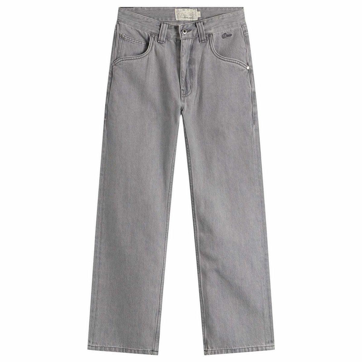 Dime Women's Straight Denim Pants in Gray Washed