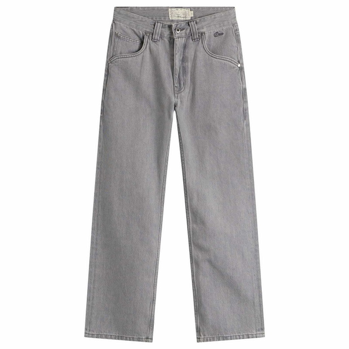 Photo: Dime Women's Straight Denim Pants in Gray Washed