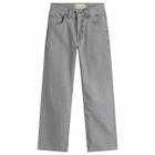 Dime Women's Straight Denim Pants in Gray Washed
