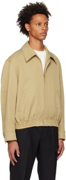 Solid Homme Beige Spread Collar Jacket