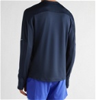Nike Running - Element Mesh-Trimmed Logo-Print Dri-FIT Top - Blue