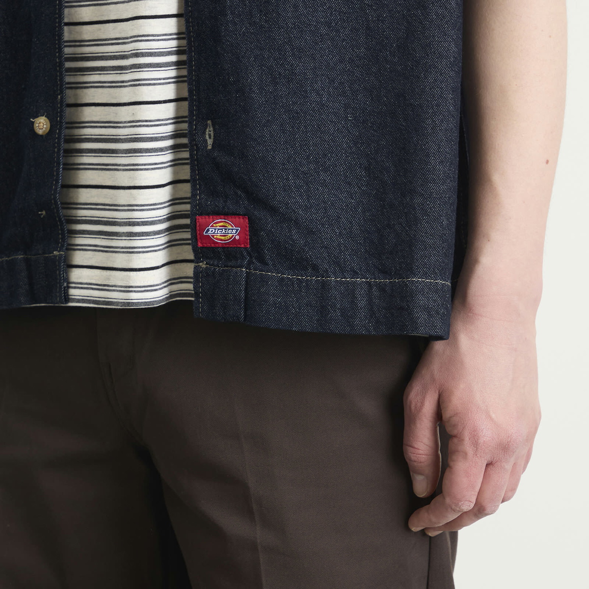 Dickies Men's Denim Shirt in Blue Rinsed