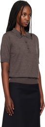 Loulou de Saison Brown Migo Fluid Cashmere Polo