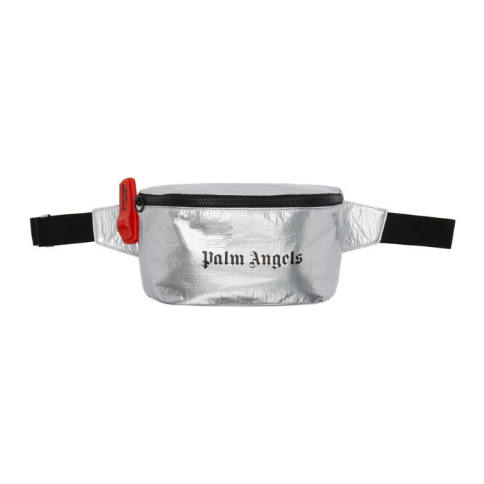 Photo: Palm Angels Silver Logo Fanny Pack