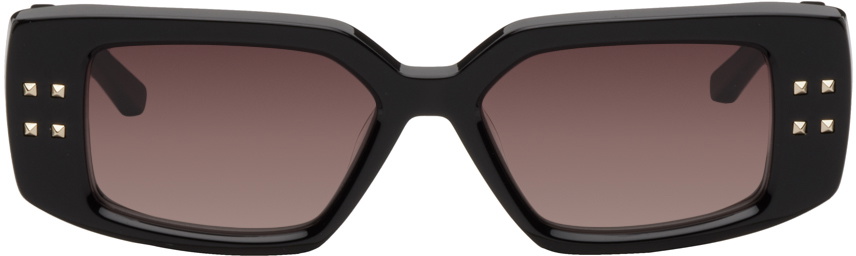 Valentino Garavani Black V-Cinque Sunglasses Valentino Garavani