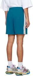 Palm Angels Blue Track Shorts