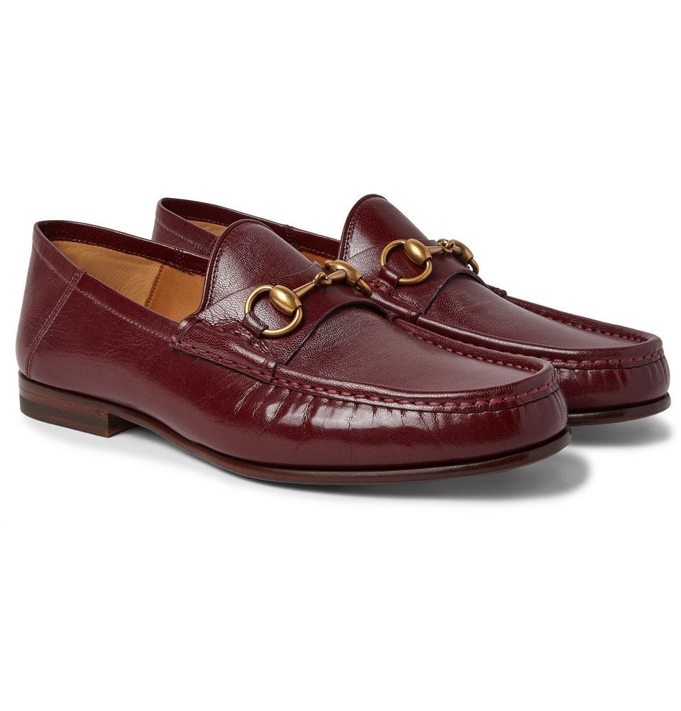 Maroon gucci loafers online