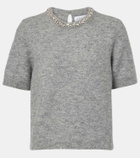 Velvet Layton embellished alpaca and wool-blend top