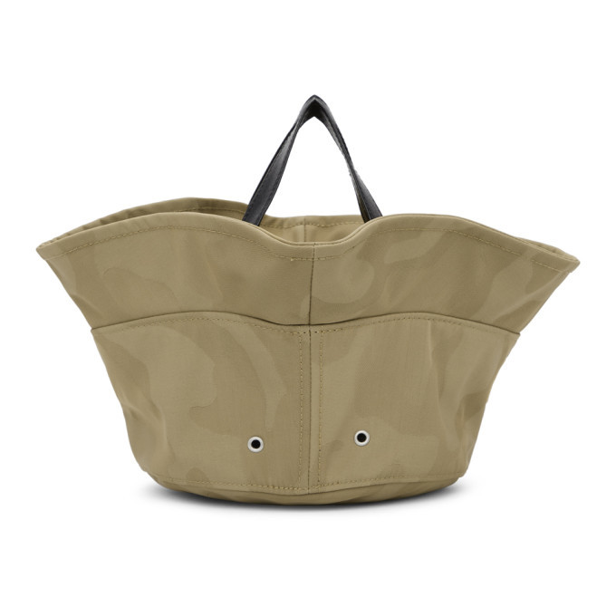 Dheygere Beige Camouflage Double Bucket Hat