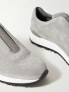 John Lobb - Lift Suede Slip-On Sneakers - Gray