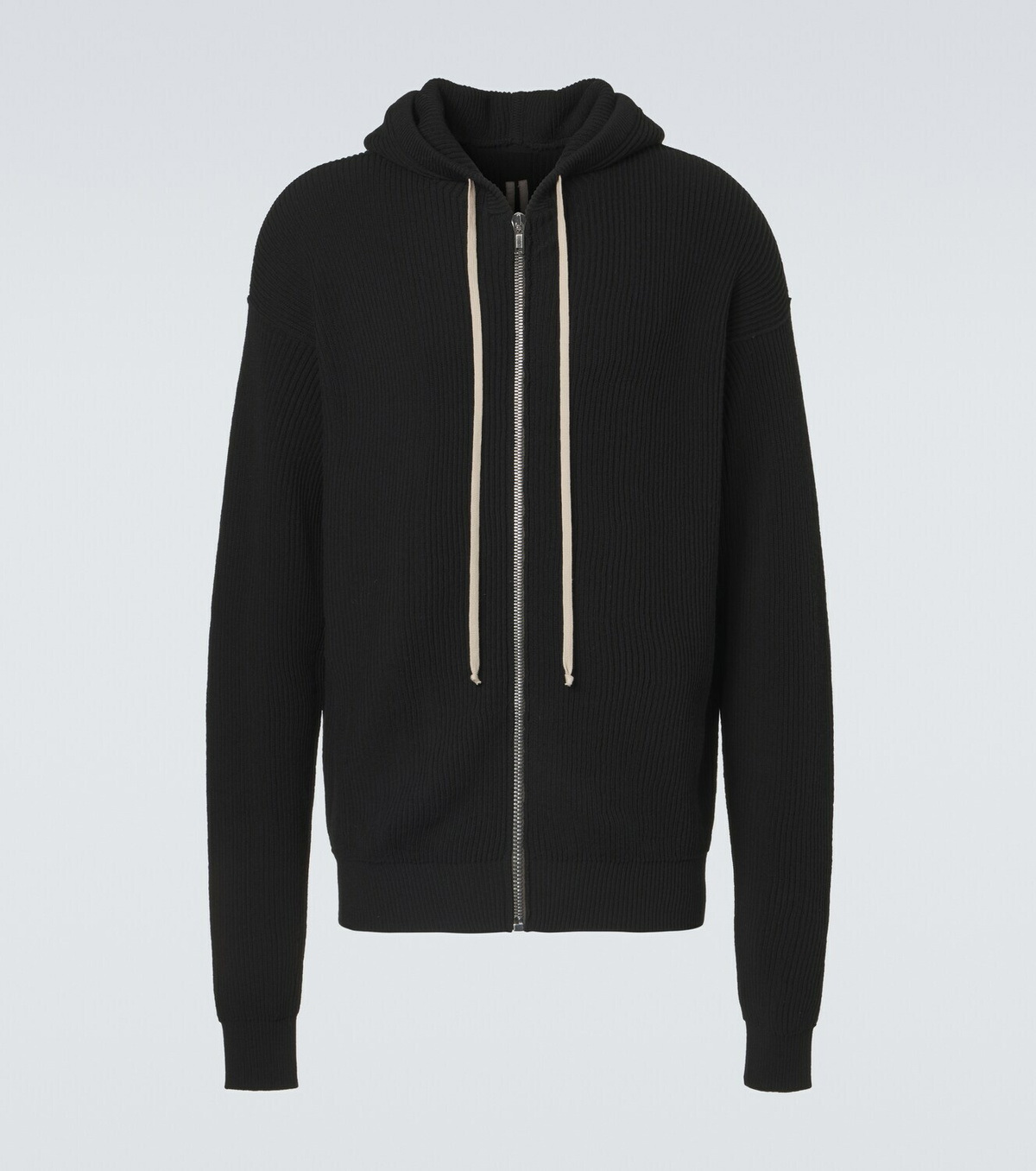 Rick Owens Ribbed-knit virgin wool hoodie