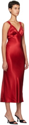 Reformation Red Neola Midi Dress