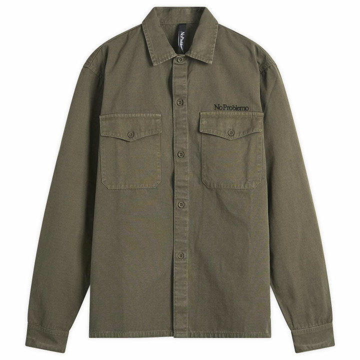Photo: No Problemo Men's Mini Problemo Ripstop Work Shirt in Olive
