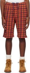 ERL Red Check Shorts