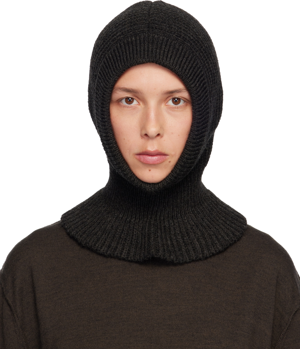 LEMAIRE Brown Hood Beanie