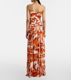 Dolce&Gabbana Majolica organza midi dress