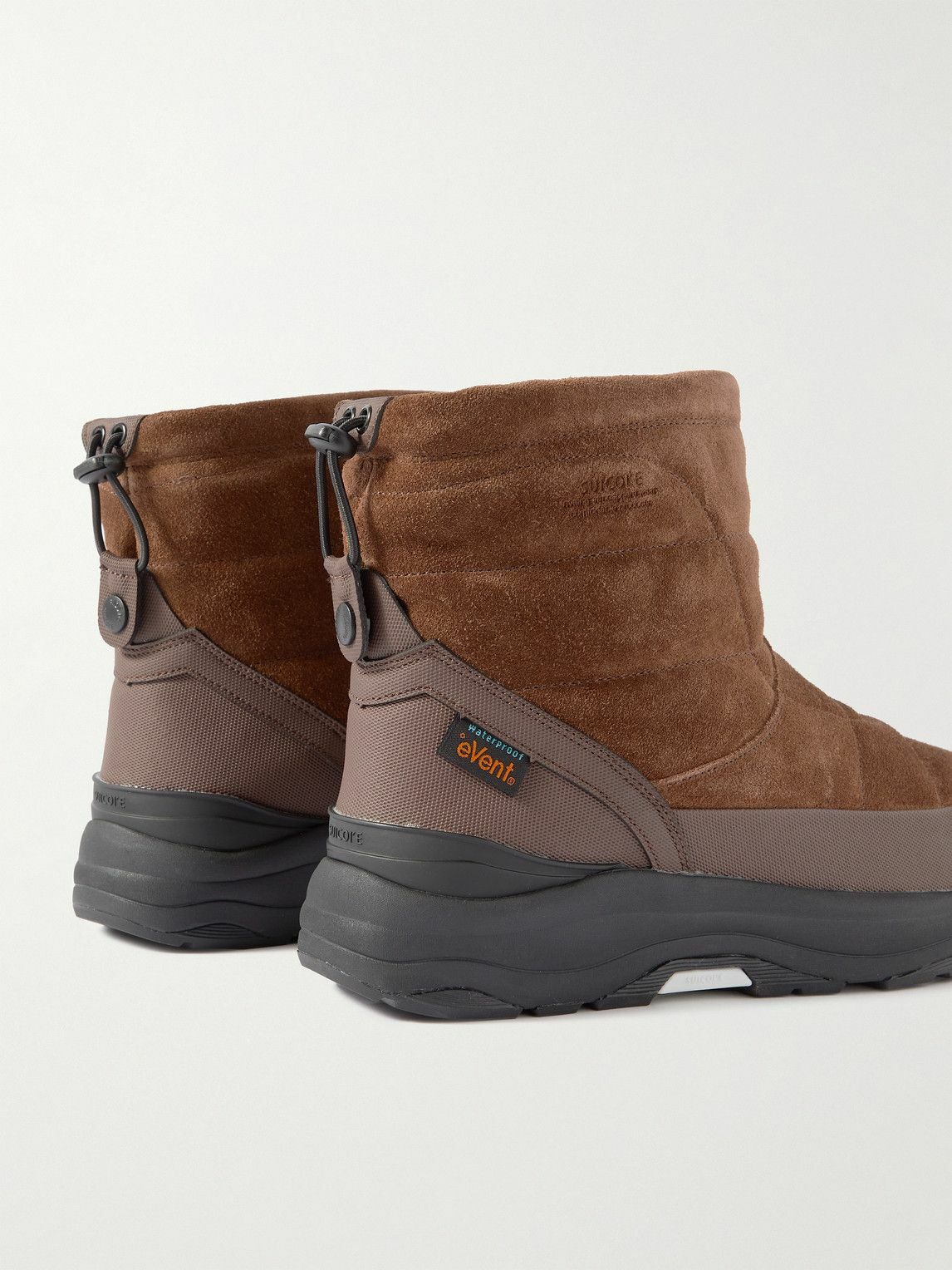 Suicoke - Bower-Sev Rubber-Trimmed Quilted Suede Boots - Brown Suicoke