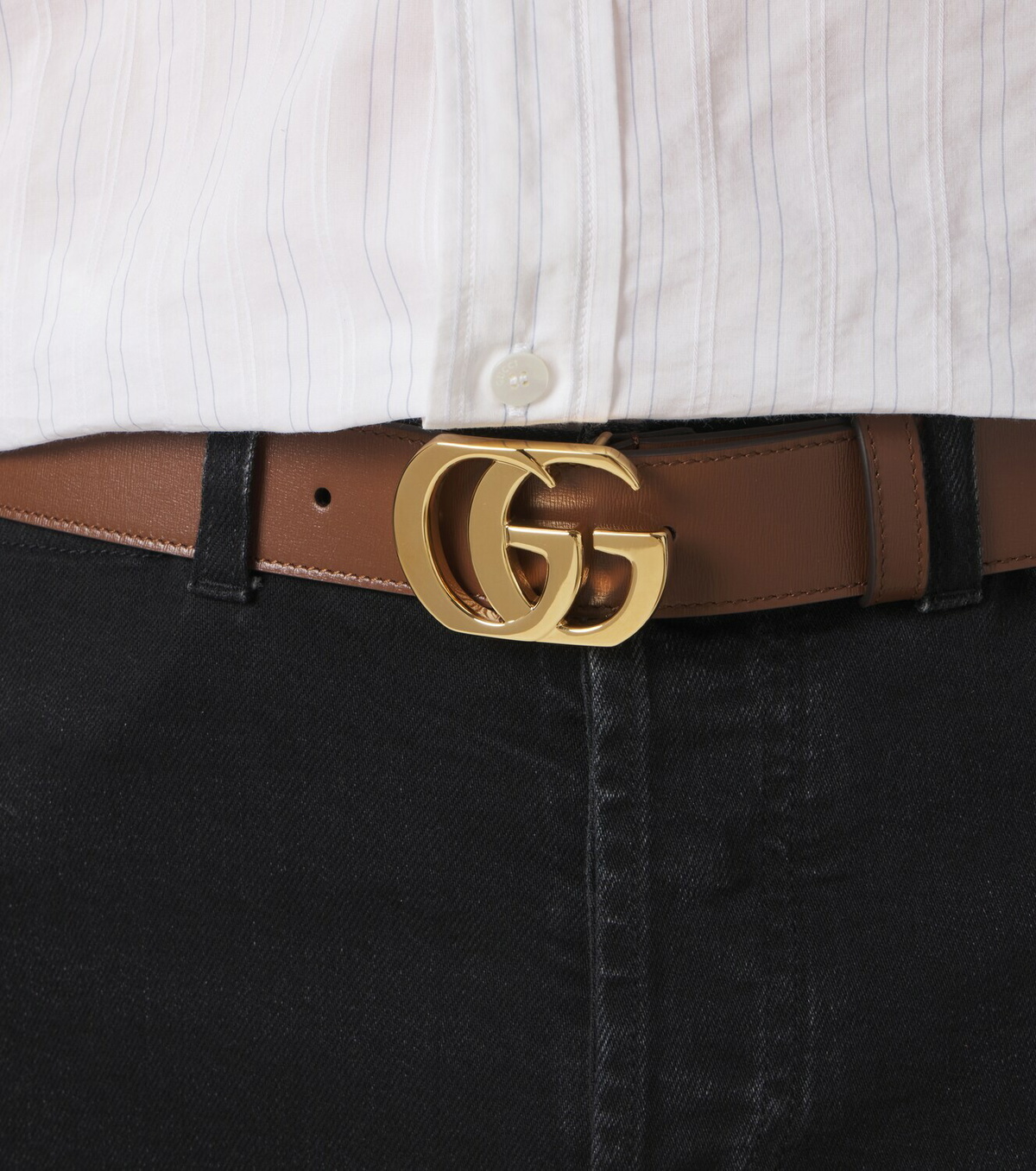 Gucci GG leather belt