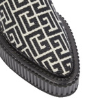 Balmain Monogram canvas platform slippers