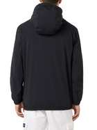 MC2 Saint Barth Man Hooded Lightweight Black Fabric Windbreaker Sloop
