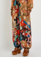 Etro Patterned Balloon-leg Silk Trousers Multicoloured
