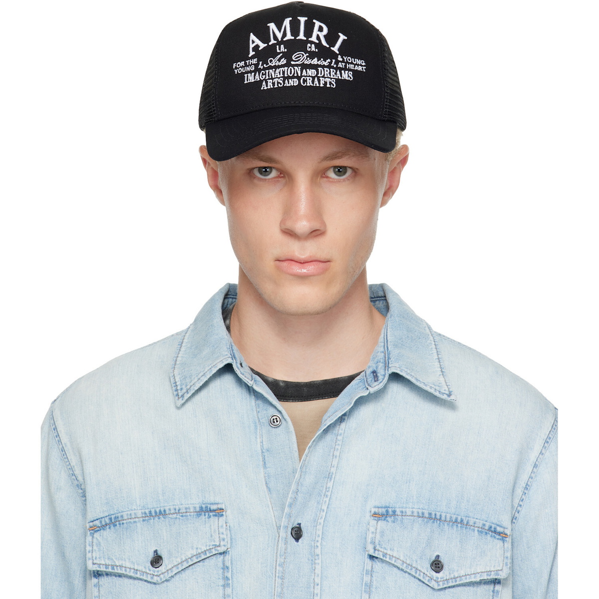 AMIRI Black 'Arts District' Trucker Cap