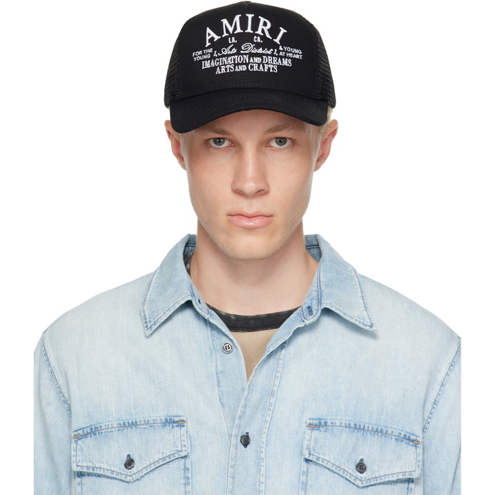 Photo: AMIRI Black 'Arts District' Trucker Cap
