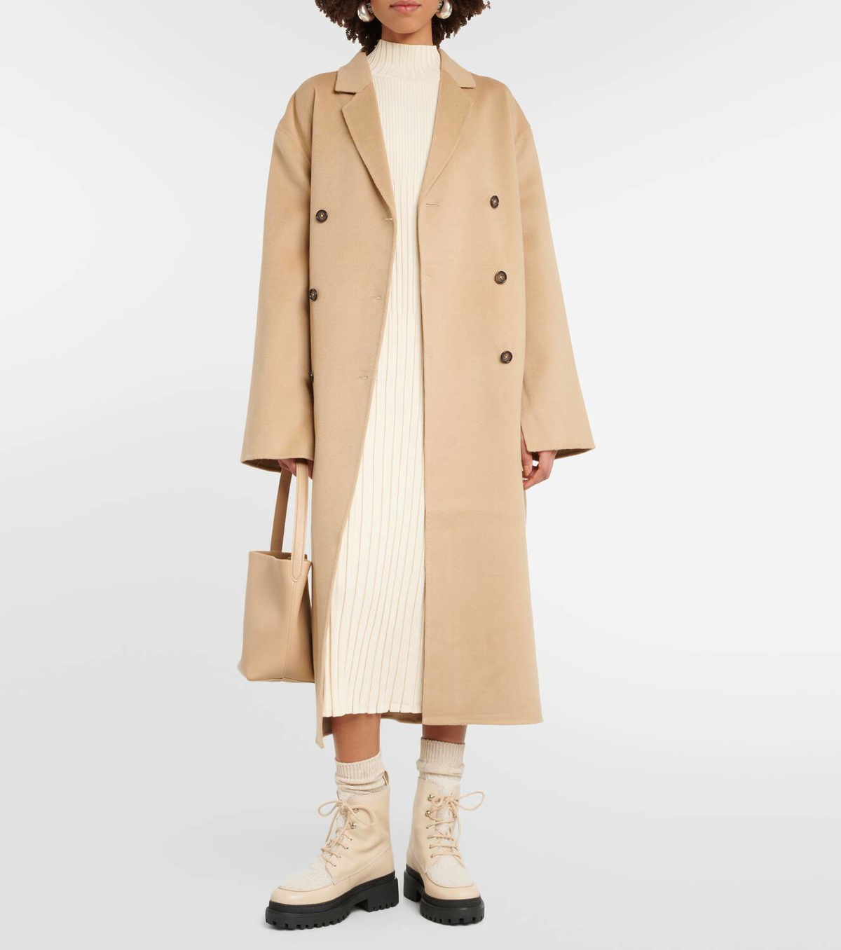 Yves Salomon Wool-lined leather ankle boots