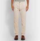 Altea - Slim-Fit Cotton-Corduroy Trousers - Cream