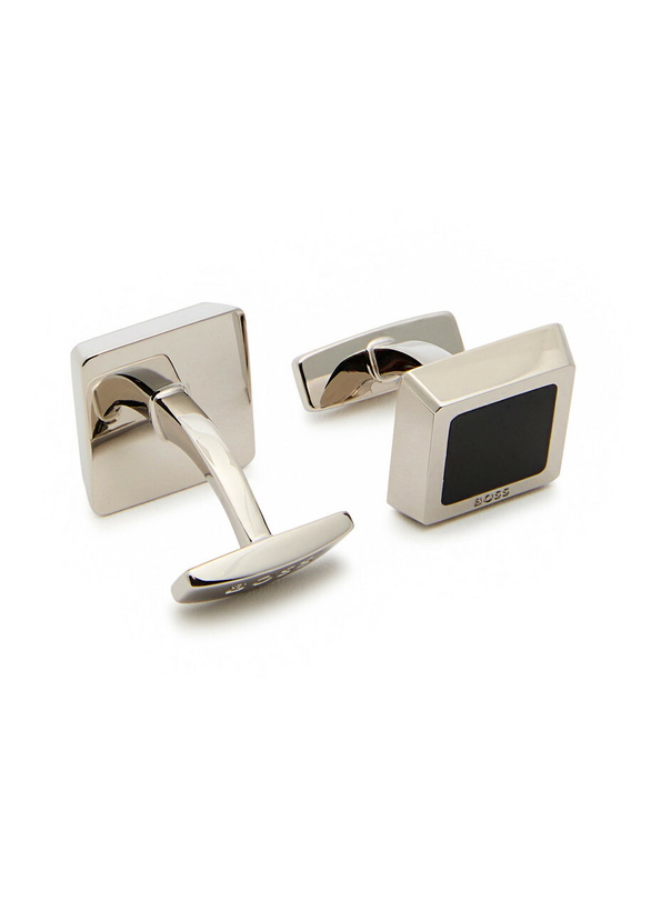 Photo: Boss Franzisko Enamelled Cufflinks - Black - One Size