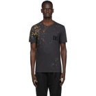 Dolce and Gabbana Black Paint Splatter T-Shirt