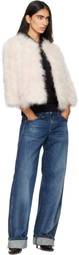 Yves Salomon Pink Turkey Feather Jacket