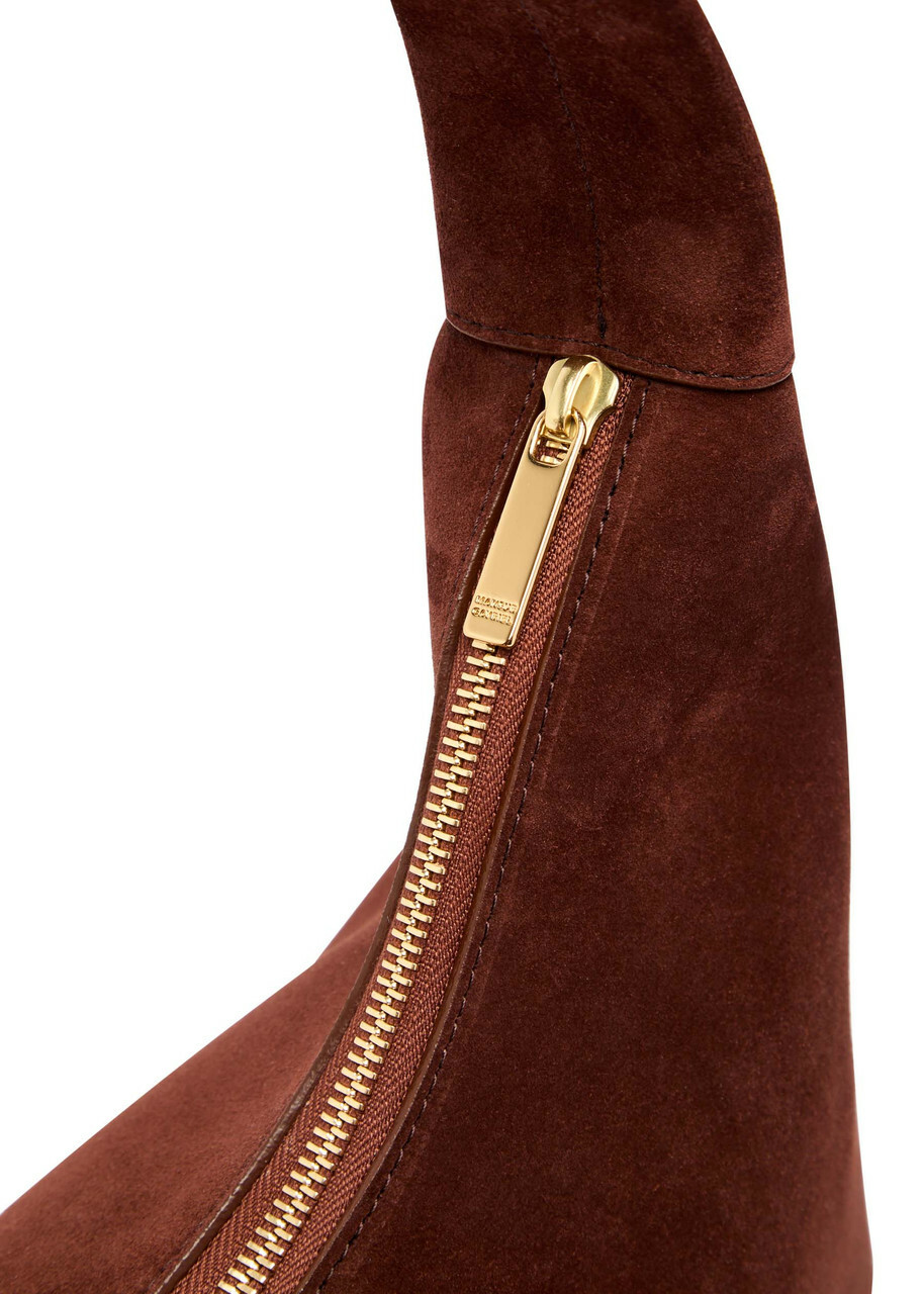 Mansur Gavriel Candy Hobo Suede Shoulder bag - Chocolate - One Size