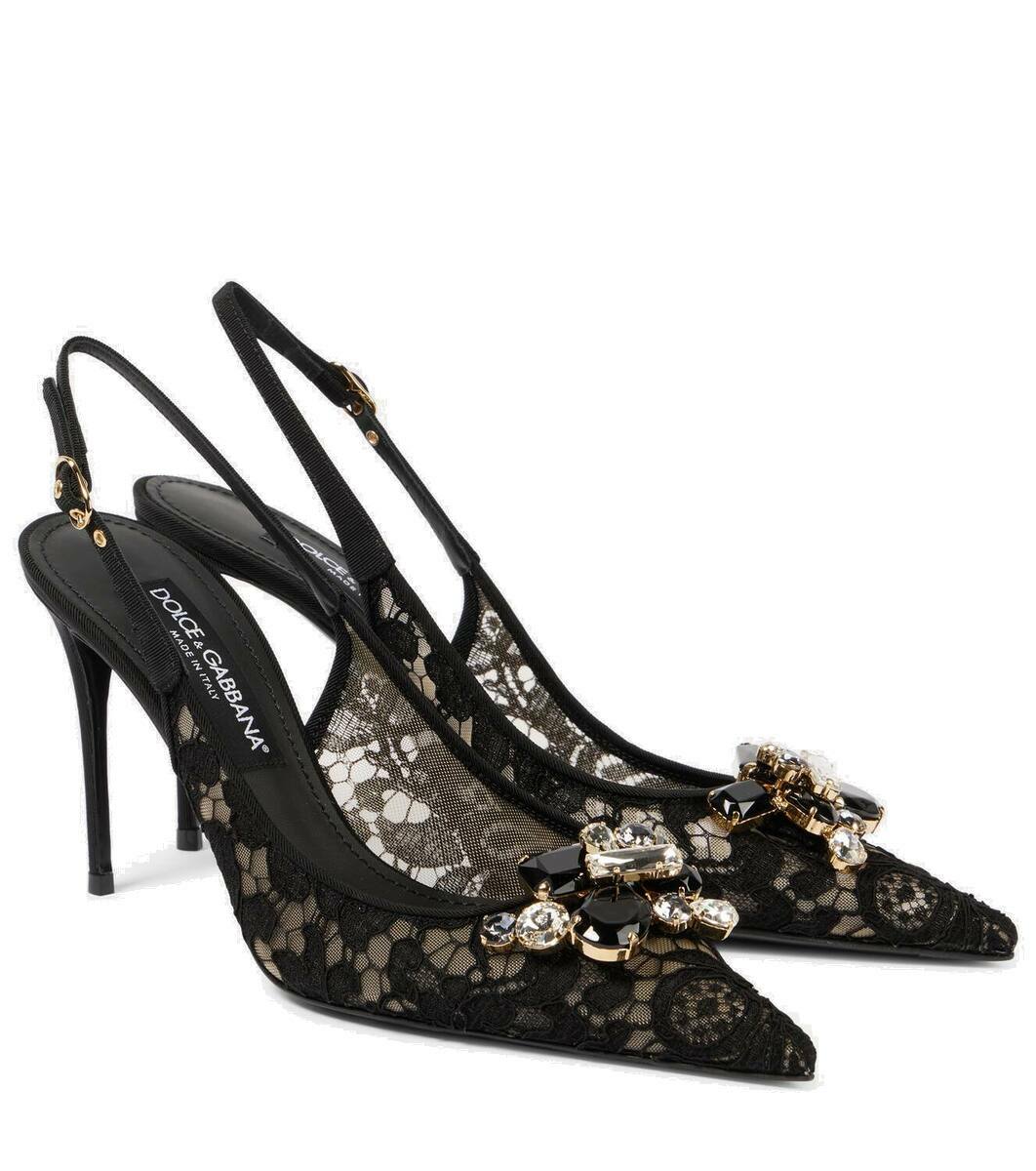 Dolce & Gabbana Multicolor Sequin Slingback Pumps Shoes main image 0