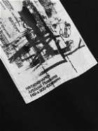 HAYDENSHAPES - Collage Dream Printed Appliquéd Cotton-Jersey Hoodie - Black