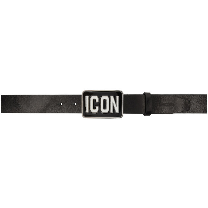 Photo: Dsquared2 Black Leather Icon Belt