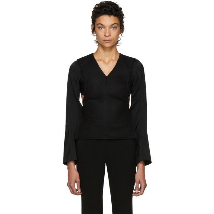 Photo: Victoria Beckham Black Open Back Blouse