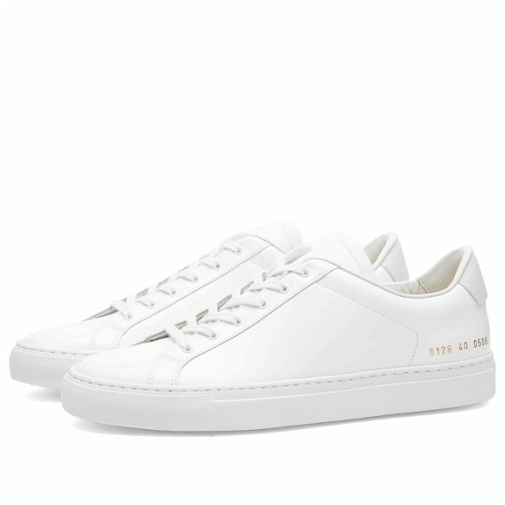 Photo: Woman by Common Projects Women's Retro Gloss Trainers Sneakers in White