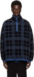 Story mfg. Blue & Black Polite Pullover Sweatshirt