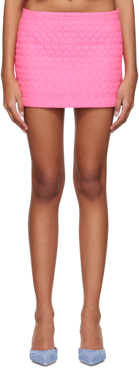 Marco Rambaldi Pink Heart Miniskirt