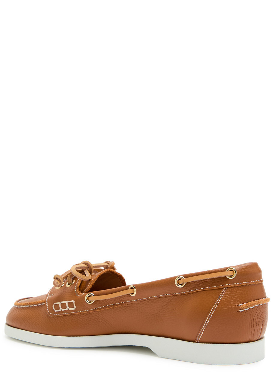 Atp Atelier Nesso Grained Leather Loafers Brown