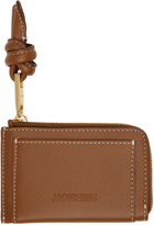 JACQUEMUS Brown Les Sculptures 'Le porte-cartes Tourni' Card Holder